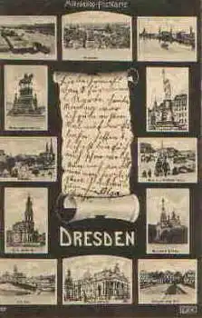 Dresden Mikroskop-Postkarte o 3.12.1907