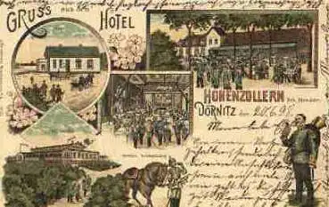 39291 Dörnitz Möckern Hotel Hohenzollern Litho o 20.6.1898