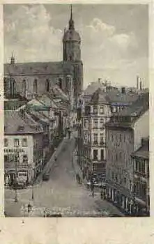 09456 Annaberg Erzgebirge Grosse Kirchgasse mit Annakirche o 28.7.1930