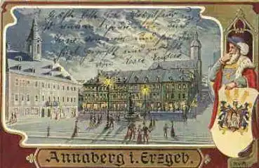 09456 Annaberg Erzgebirge Künstlerkarte N v.M. o 27.12.1910