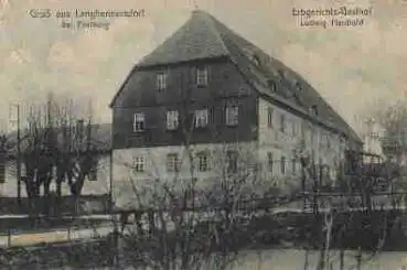 09603 Langhennersdorf bei Freiberg Erbgerichts-Gasthof o ca. 1920