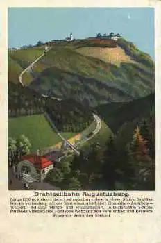 09573 Augustusburg Erzgebirge Drahtseilbahn o 27.7.1914