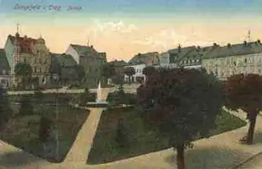 09514 Lengefeld Erzgebirge Markt  *ca. 1920