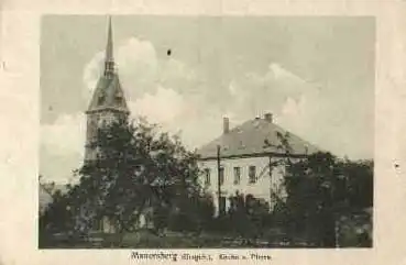 09518 Mauersberg Erzgebirge Kirche und Pfarre * ca. 1920