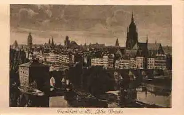 Frankfurt Main Alte Brücke  * ca. 1925