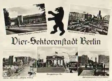 Berlin vier Sektoren Stadt * ca. 1960