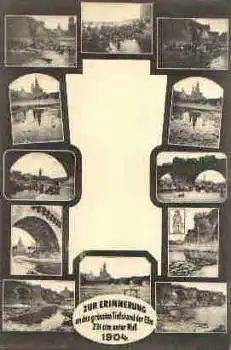 Dresden Elbe Niedrigwasser 1904 Elb-Klondike