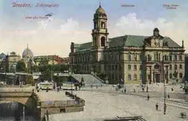 Dresden Schlossplatz Brühlsche Terrasse Ständehaus o 8.1.1917