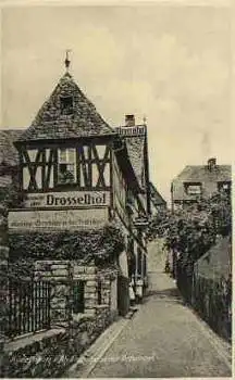 65385 Rüdesheim Drosselgasse mit Drosselhof * ca. 1935