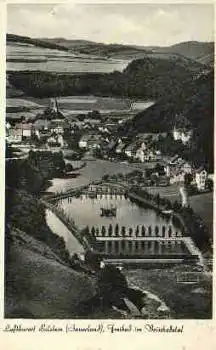 57368 Bilstein Lennestadt Freibad im Veischedetal o ca. 1950