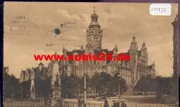 Leipzig Neues Rathaus Amtliche Mess-Postkarte o 1924
