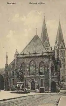 Bremen Rathaus und Dom * ca. 1915