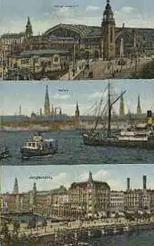 Hamburg Hauptbahnhof Hafen Jungfernstieg *ca. 1925