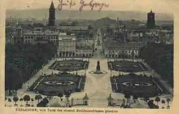 Karlsruhe vom Turm des  Residenzschlosses o ca. 1920