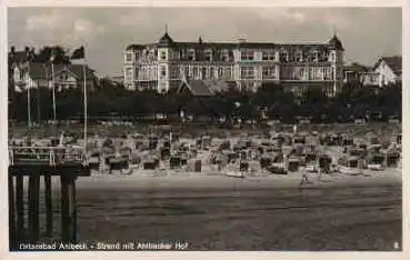 17419 Ahlbeck Strand mit Ahlbecker Hof  *ca. 1950
