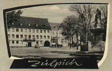 53909 Zülpich Markt Rathaus *ca. 1950