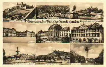 Würzburg, Mehrbildkarte * ca. 1940