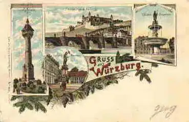 Würzburg Litho o 17.6.1901