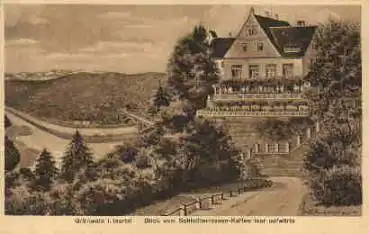 82049 Grünwald Isar Schloßterrassen Cafe Künstlerkarte H. Hinterseher * ca. 1926