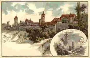 91541 Rothenburg Tauber Künstlerkarte Stöberleinsturm * ca. 1900