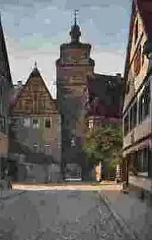 91541 Rothenburg Tauber Weißer Turm mit Juden-Tanzhaus *ca. 1930