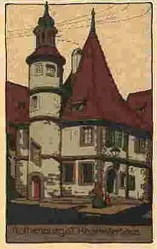 91533 Rothenburg Tauber Hegereiterhaus Steindruck *ca.1920