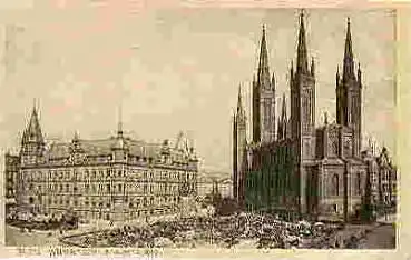 Wiesbaden Marktplatz gebr. ca. 1920