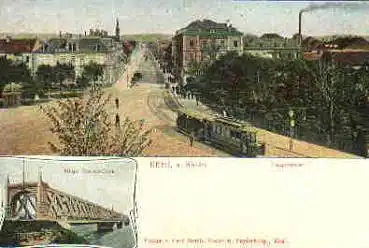 77694 Kehl am Rhein Strassenbahn Tram * ca. 1900