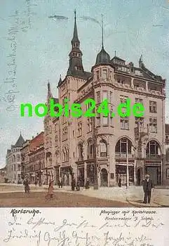 Karlsruhe Moninger mit Karlstrasse o 07.10.1906
