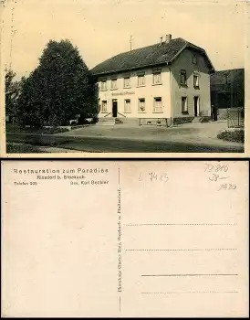 72810 Rissdorf bei Stockach Restauration zum Paradies *ca. 1930