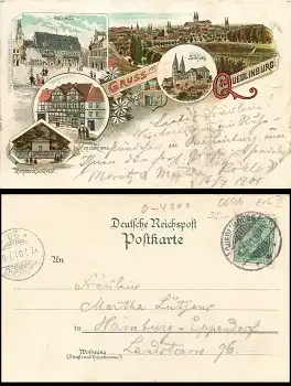 06484 Quedlinburg Farblitho o 16.07.1901