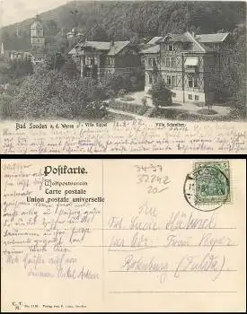 37242 Bad Sooden Villa Sippel und Schreiber o 11.8.1907
