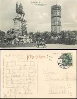 Duisburg Kaiser Wilhelm Denkmal und Aussichtsturm o 2.6.1907