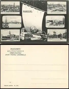 Hamburg mit Globus *1900