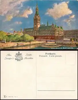 Hamburg, Rathaus Theo Stroefers Serie 744 Nr.4 *ca.1920