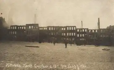 09648 Mittweida Markt Grossfeuer vom 18.1.1914