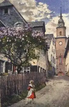 09569 Oederan Sachsen Pfingststrauß, Durchfahrt * ca. 1920