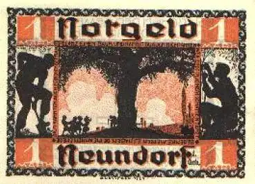 39418 Neundorf  Anhalt Gutschein über 1 Mark 1.9.1921