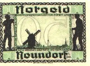 39418 Neundorf Anhalt Gutschein 50 Pfennig 1.9.1921