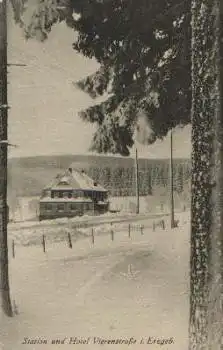 09484 Oberwiesenthal, Station u. Hotel Vierenstraße o 16.8.1944