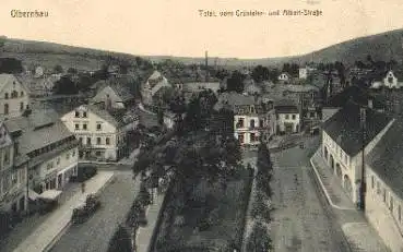 09526 Olbernhau Grüntaler- und  Albert-Strasse gebr. ca. 1915