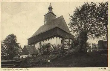 09518 Großrückerswalde Erzgebirge Kirche * ca. 1925