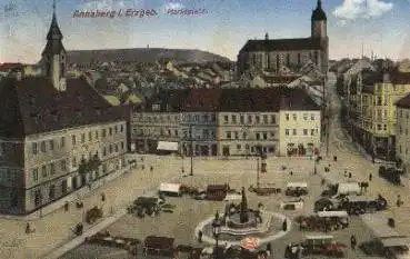 09456 Annaberg Erzgebirge Marktplatz gebr. 1927