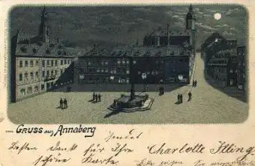 09456 Annaberg Litho Mondscheinkarte o 13.6.1900