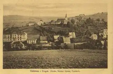 09423 Gelenau Erzgebirge Kirche, Niedere Schule, Turnhalle, o 05.02.1961