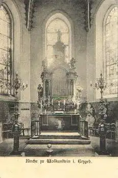 09429 Wolkenstein Erzgebirge Inneres der Kirche o 5.10.1909