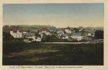 09496 Reitzenhain Erzgebirge von Böhmisch-Reitzenhain gesehen gebr. ca. 1920