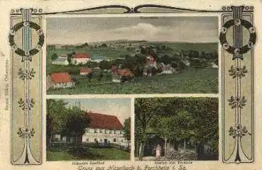 09526 Haselbach bei Forchheim Sachsen Glässers Gasthof o ca. 1910
