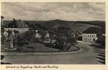 09477 Jöhstadt i. Erzgeb. Markt mit Hassberg o ca. 1940