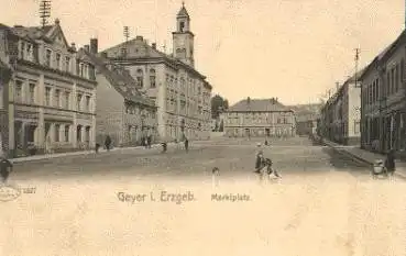 09468 Geyer Erzgebirge Marktplatz  *ca. 1900